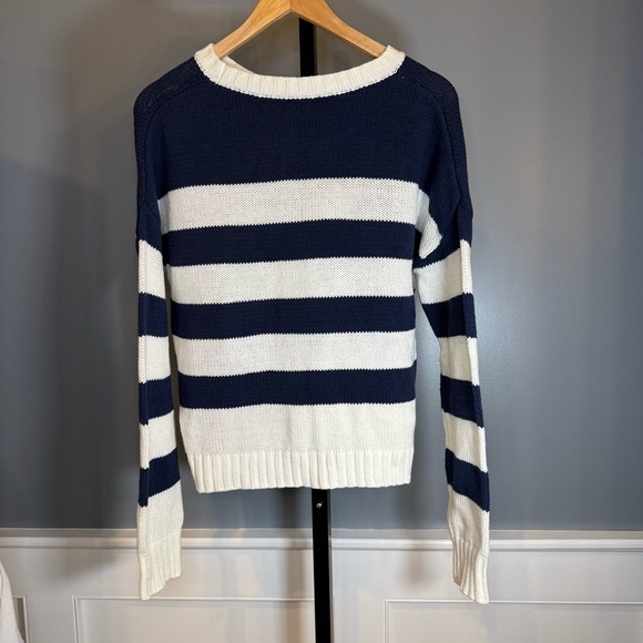 Rails Marin Navy White Stripe Cotton Knit Sweater NWT Medium - Picture 9 of 11